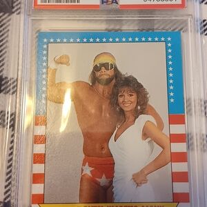 Wrestling Trading Card with Stars